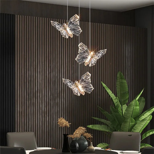 suspension en cristal nordique à led pour décoration moderne - vue 3 sur 18