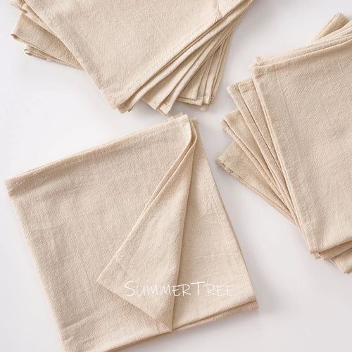 Serviette de table lot 12 coton lavé vintage
