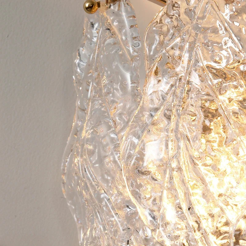 applique murale moderne luxe en verre design doré à led - vue 5 sur 7
