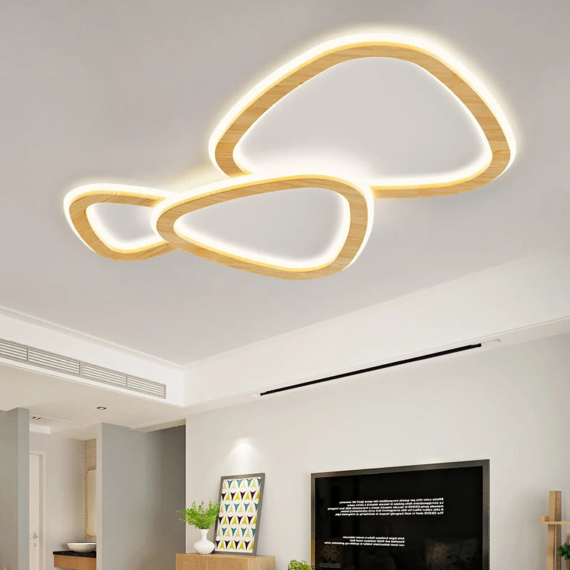 lustre moderne en bois pour ambiance minimaliste créative - vue 5 sur 10