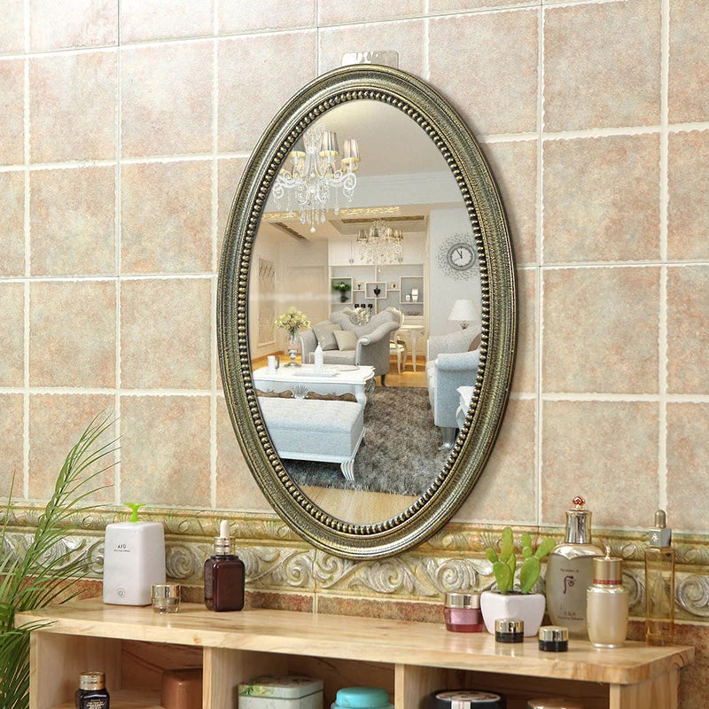 miroirs décoratifs ovales nordiques suspendus en macramé - vue 4 sur 12