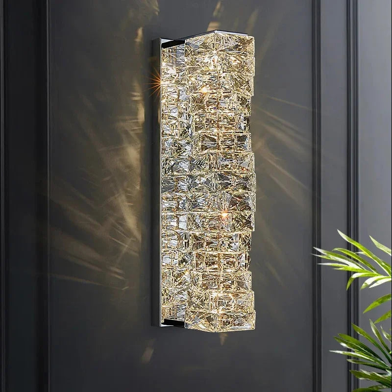 Applique murale en cristal carrée Simple et moderne