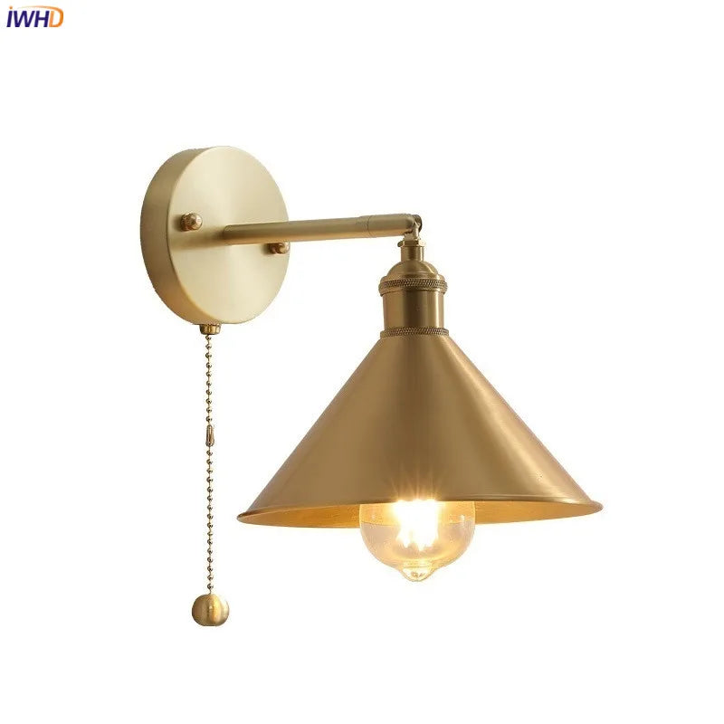 IWHD nordique moderne cuivre applique murale LED lampes applique décor à la maison éclairage intérieur chambre salle de bains salon escalier lumière Luminaria - vue 3 sur 32
