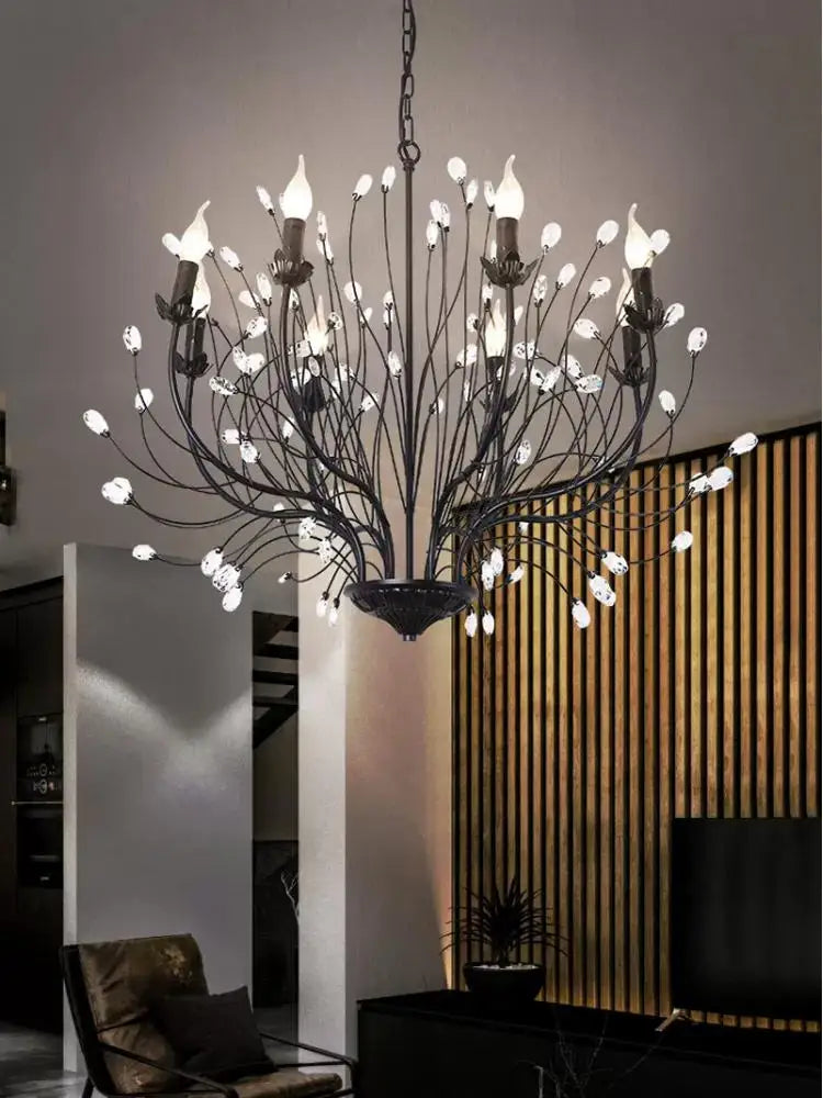 lustre led en cristal design pour un intérieur élégant et moderne - vue 7 sur 7