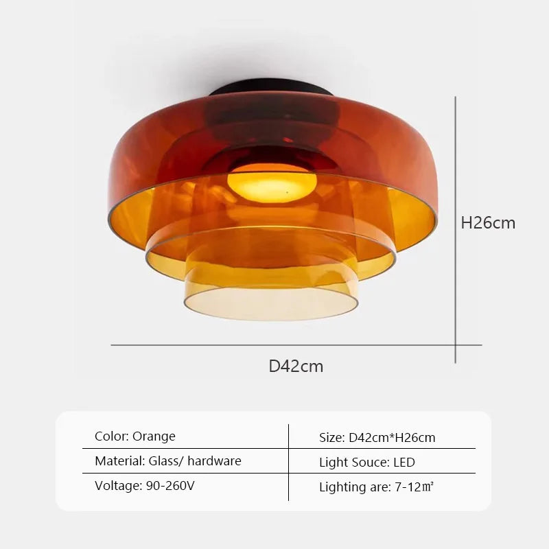 Plafonnier en verre nordique chambre à coucher plafonnier médiéval pour Restaurant Simple moderne créatif salle à manger lampes de décoration - vue 5 sur 21