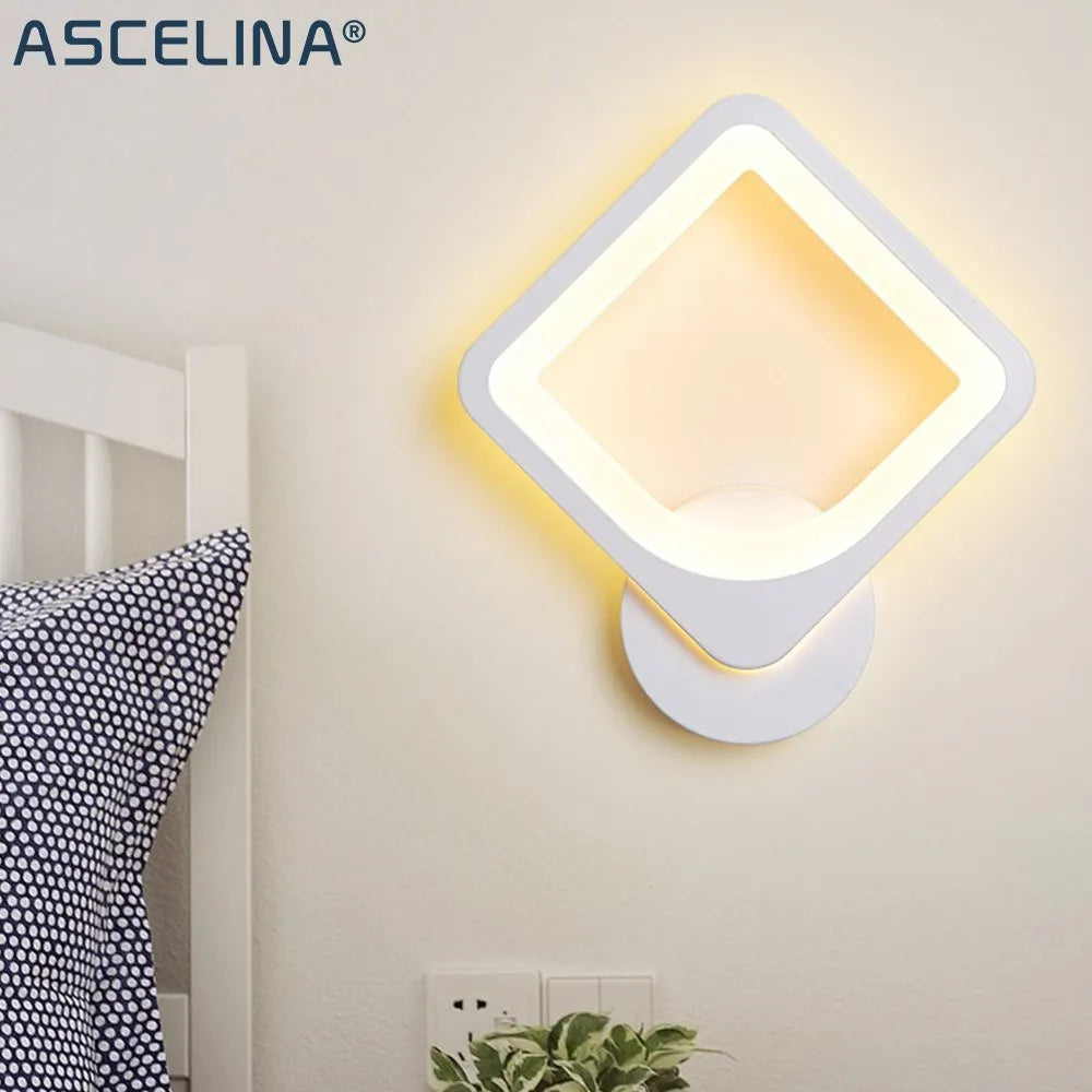applique murale led nordique int. escaliers hôtel anneau lumineux - vue 4 sur 19