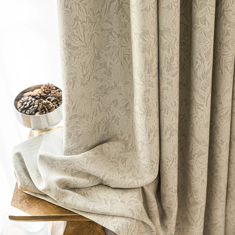 Rideau occultant floral style français pour salon chambre