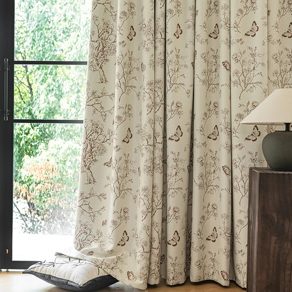 Rideau occultant papillons décoratif pour chambre enfant - vue 4 sur 7