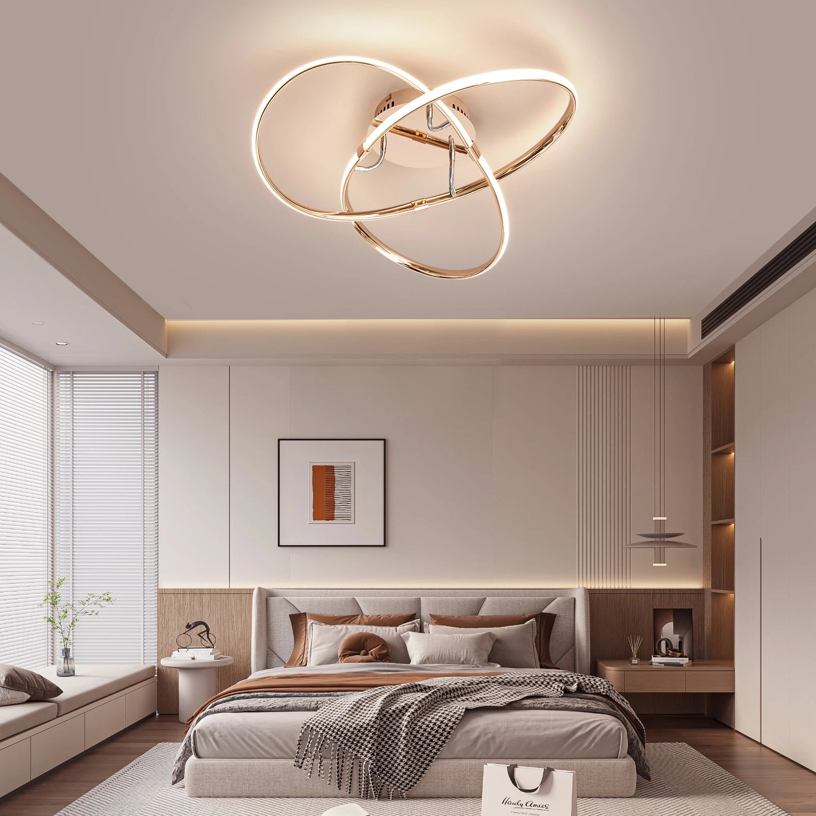 plafonnier led moderne pour maison intelligente avec alexa - vue 5 sur 9