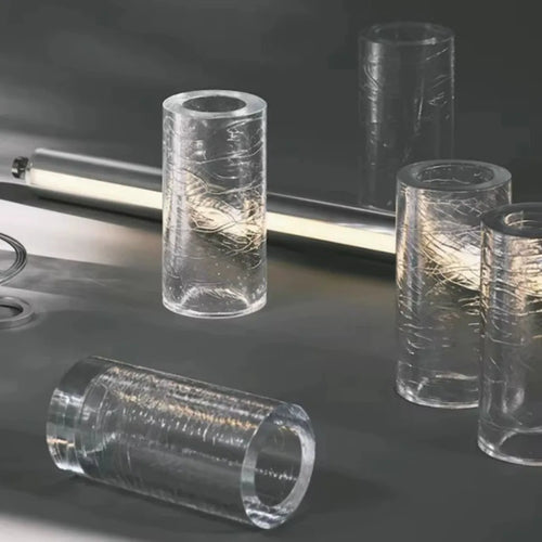 lustre à led en verre cristal pour restaurant et bar - vue 3 sur 7