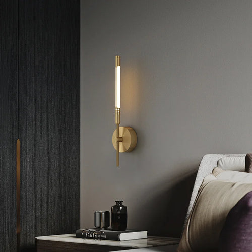 applique murale led design moderne en cuivre pour intérieur décoratif