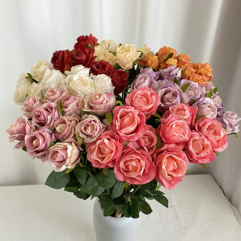 bouquet de roses artificielles pour décoration de mariage et jardin - vue 3 sur 11