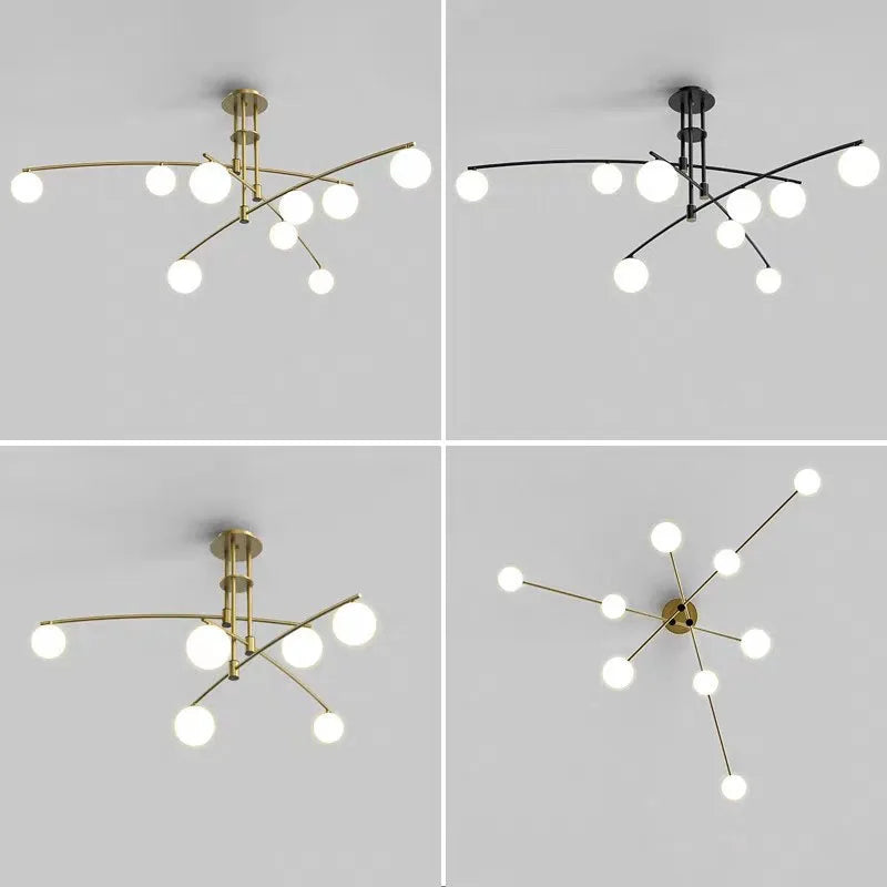 lustres en verre pour barre de suspension cuisine