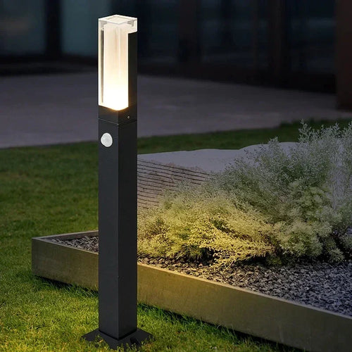 Capteur de mouvement humain LED lumière de pelouse extérieure étanche IP65 en aluminium acrylique ombre jardin Villa paysage passerelle lumière de pelouse - vue 5 sur 12