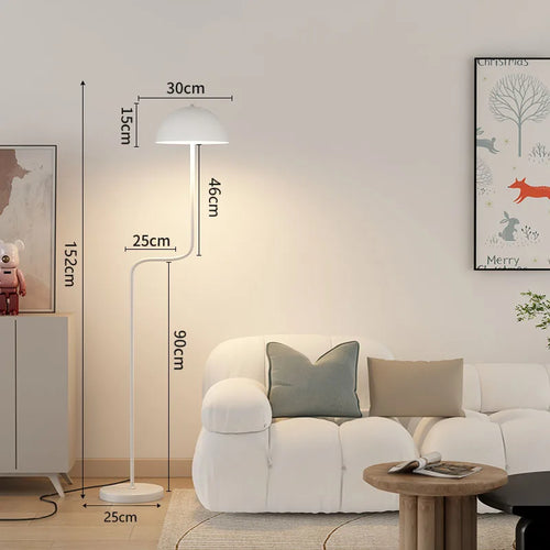 lampadaire nordique en verre avec abat-jour pour décoration intérieure - vue 10 sur 16