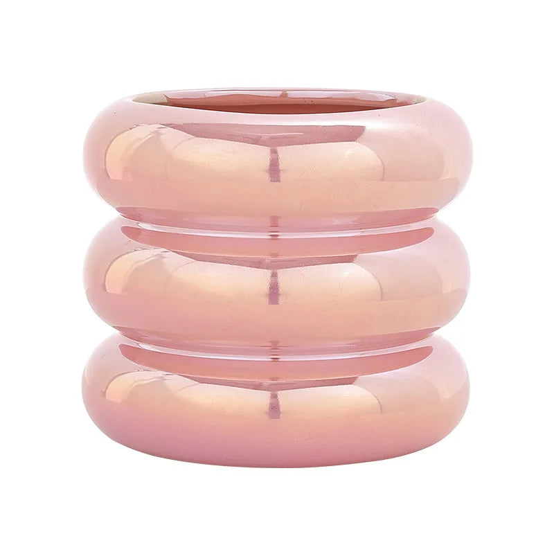 pots de fleurs en céramique géométriques pour décoration de jardin - vue 11 sur 15