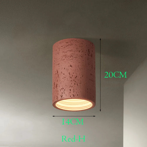 Wabi Sabi – spot lumineux Led en ciment rouge