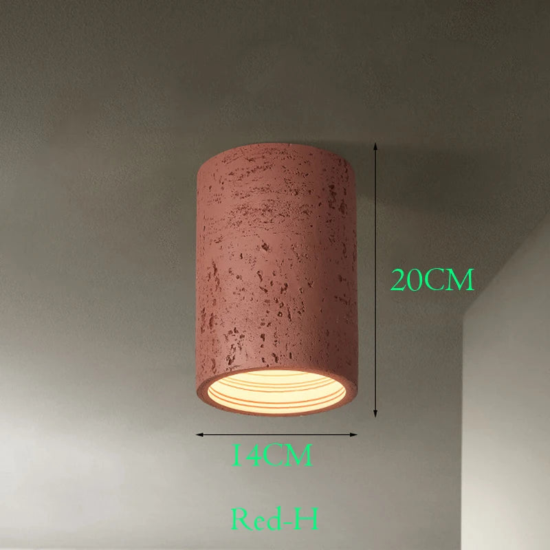 Wabi Sabi – spot lumineux Led en ciment rouge