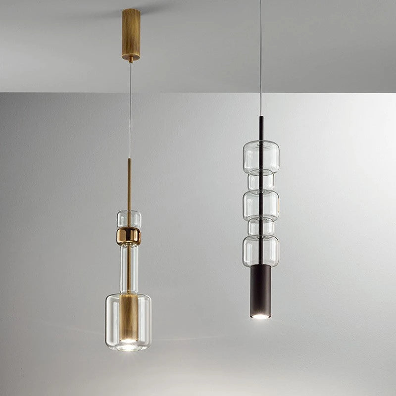 Suspension en verre transparent au design moderne - vue 3 sur 8