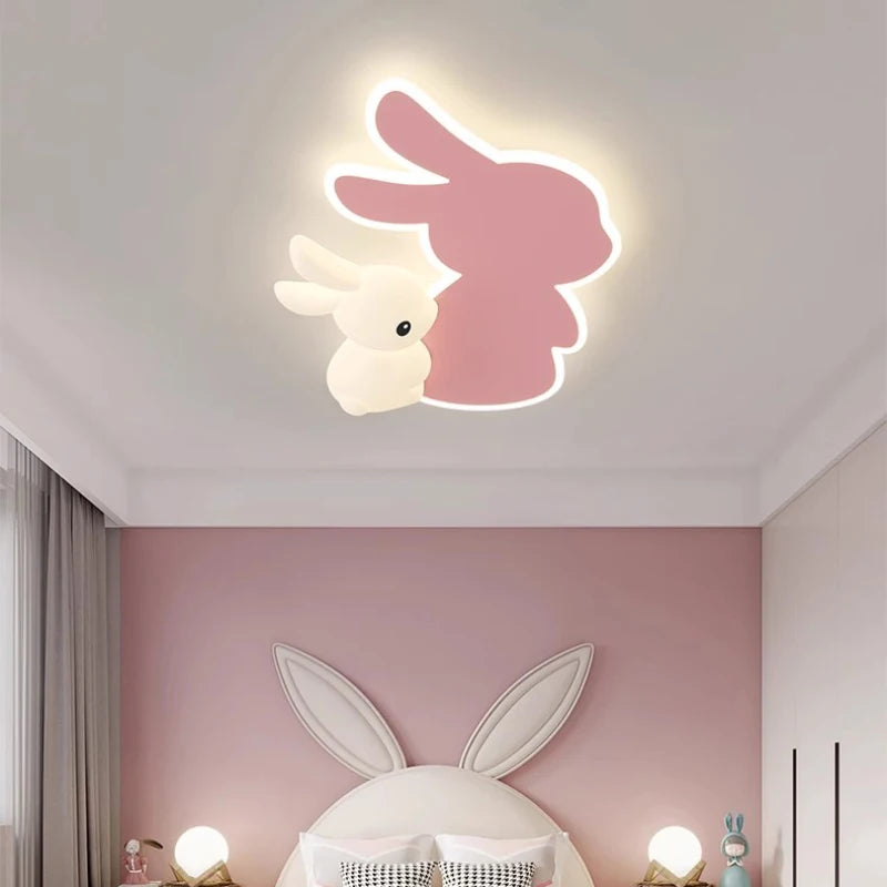 plafonnier lapin mignon pour chambre d'enfant moderne et chaleureuse - vue 3 sur 10