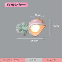 applique murale fleur pour éclairage chambre enfant en résine PE