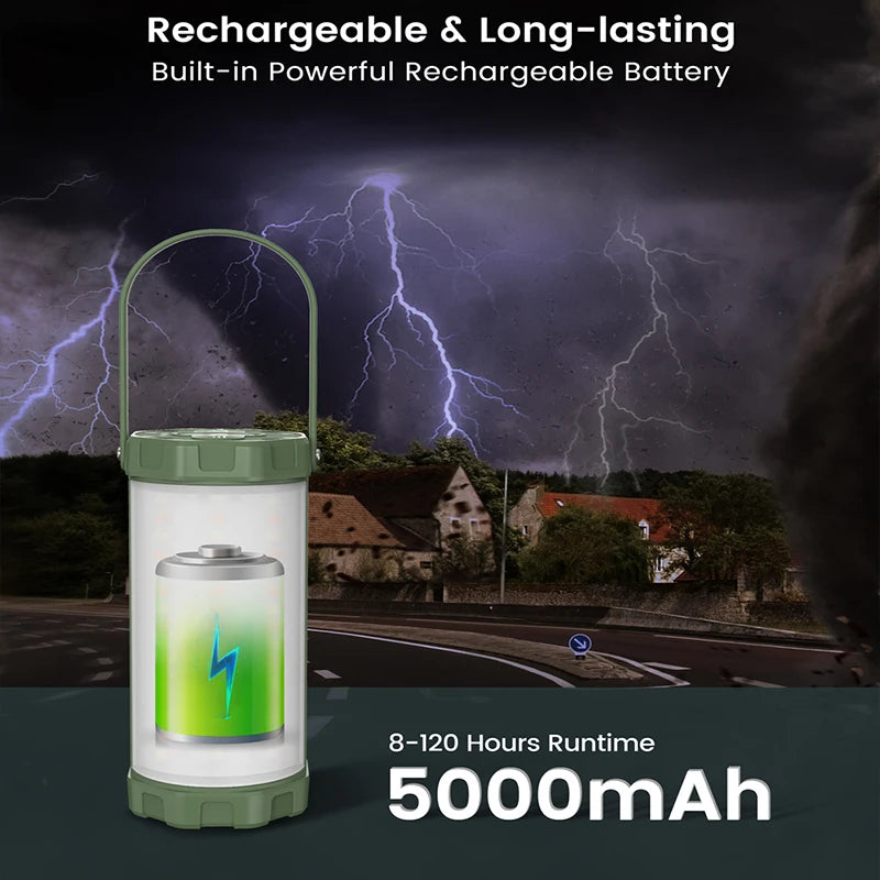 lampe de camping rechargeable 106 led portable et pratique - vue 4 sur 7