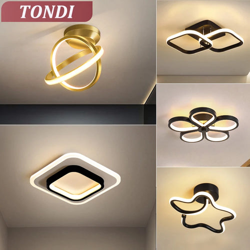 Moderne Led allée lumière plafonniers vestiaire couloir balcon Foyer plafonnier acrylique décoration maison lustre Luminaire - vue 3 sur 26