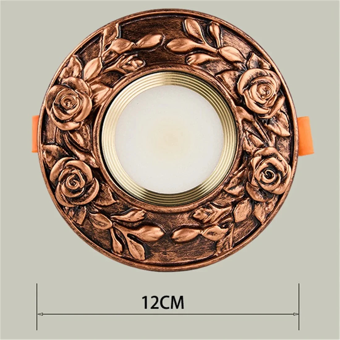 plafonnier led style industriel rétro résine bronze œil de vache intégré