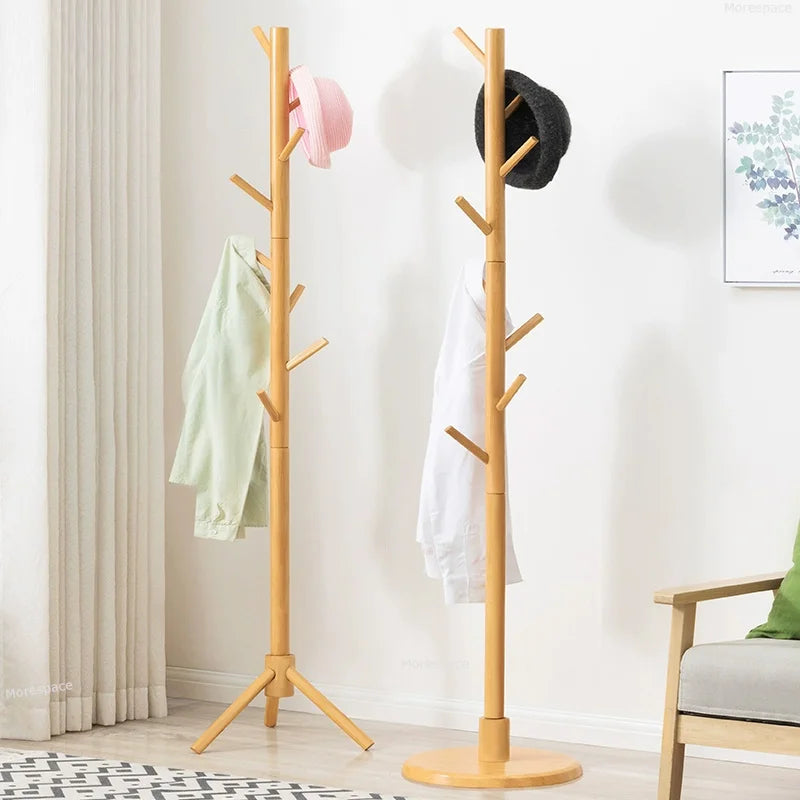 porte-vêtements suspendu en bois pour rangement pratique - vue 2 sur 7
