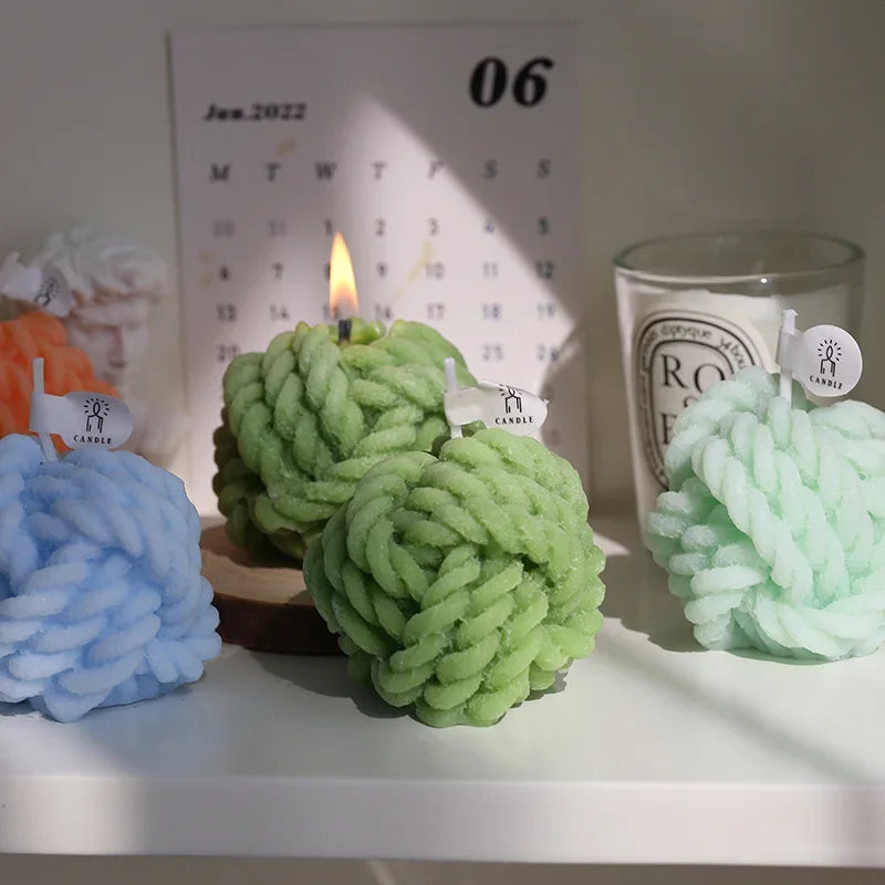bougie aromatique en laine pour mariage décoration créative cadeau invité - vue 4 sur 13
