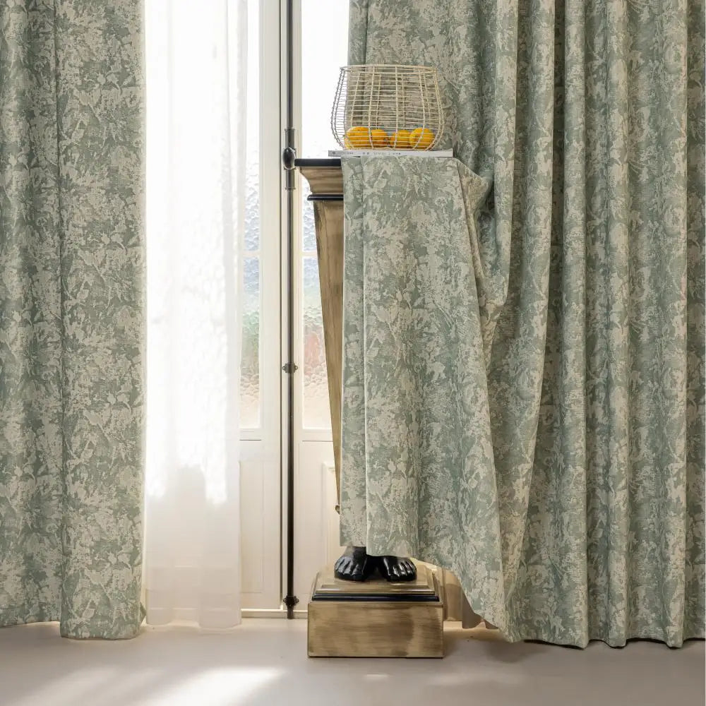 Rideau occultant floral style européen pour salon chambre - vue 2 sur 9