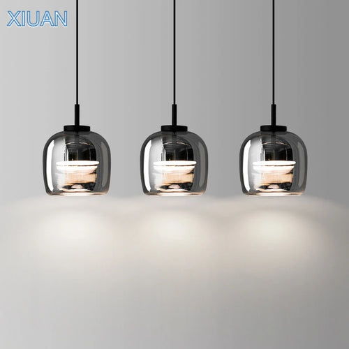 xiuan lampe de chevet à suspension en verre simple pour luminaires - vue 4 sur 8