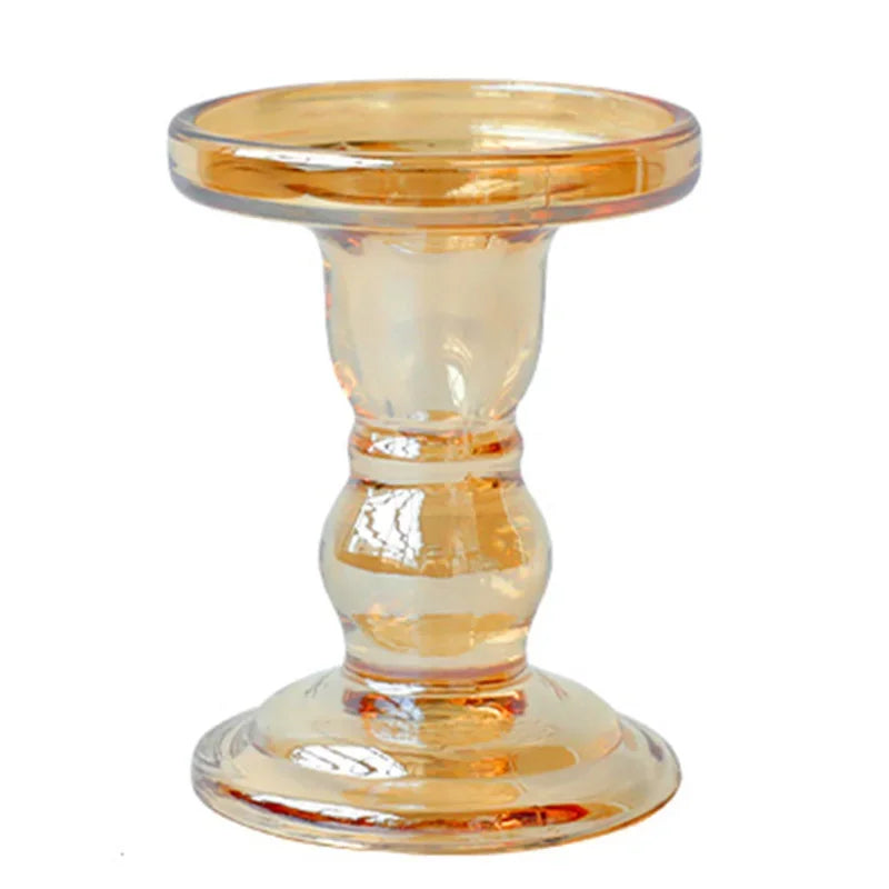 bougeoir en verre pour bougie chauffe-plat décoratif outdoor - vue 24 sur 24
