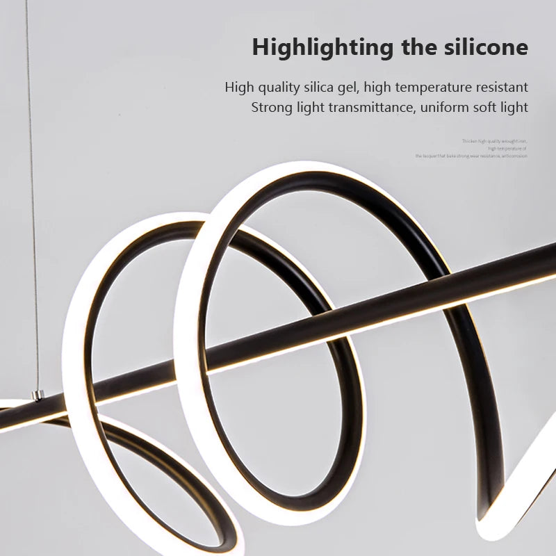 suspension moderne en led pour décoration intérieure élégante - vue 6 sur 8