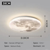 plafonnier lune lampe led éclairage romantique pour balcon et chambre enfant