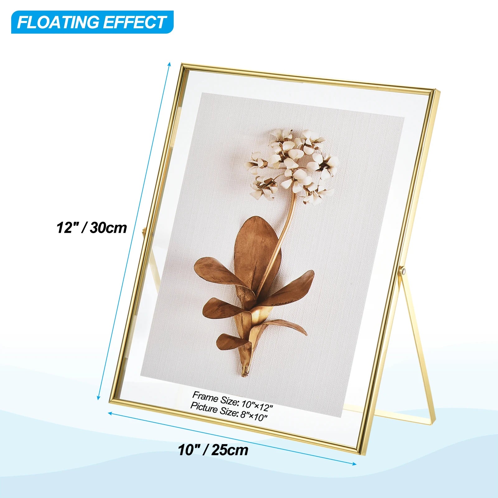 lot de 2 cadres photo en métal et verre pour décoration - vue 15 sur 22