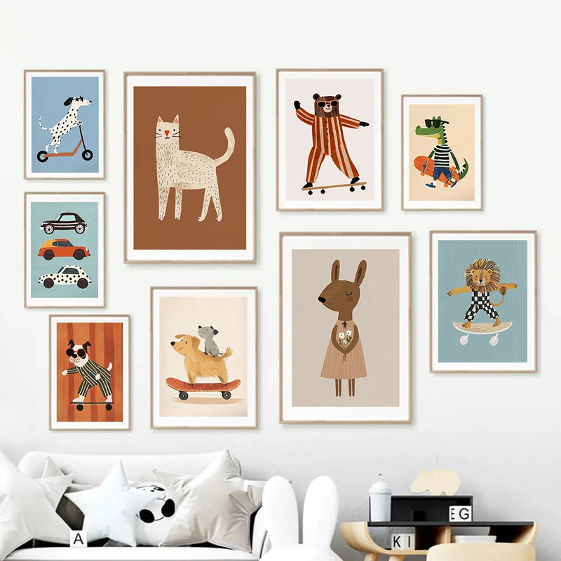 affiches drôles d'animaux pour décoration enfant chambre