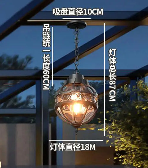suspension industrielle en verre pour décoration intérieure et extérieure - vue 8 sur 10