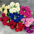 décoration mariage bouquet de roses artificielles en soie 7 têtes