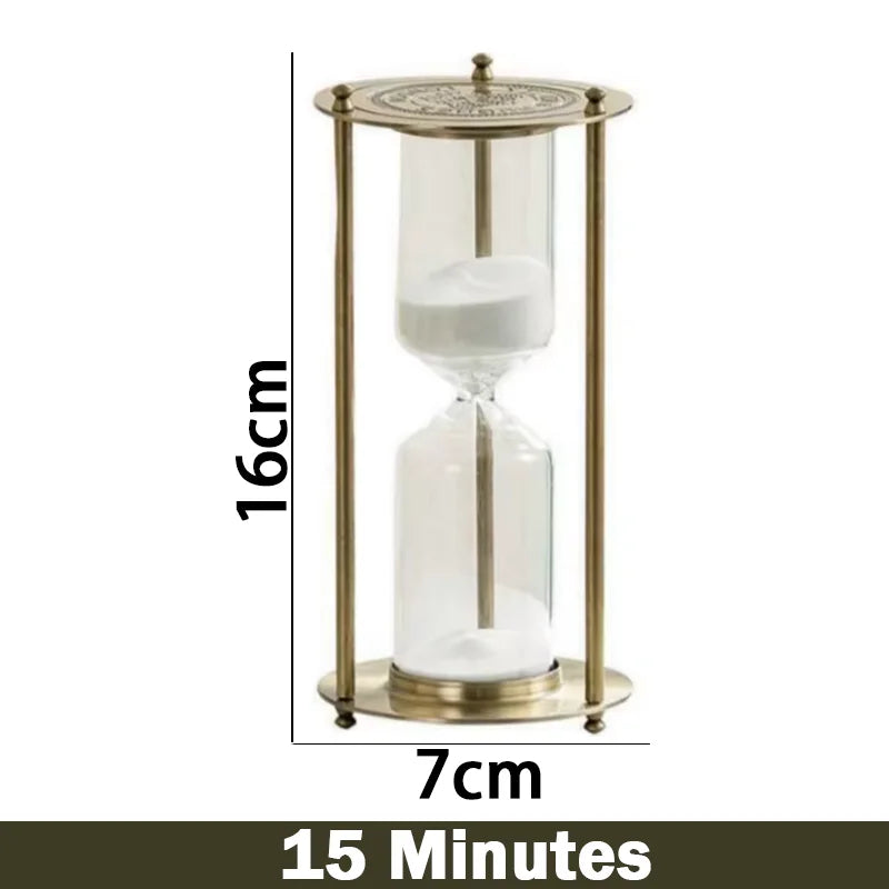 horloge sablier rétro en métal pour décoration et chronométrage - vue 11 sur 15