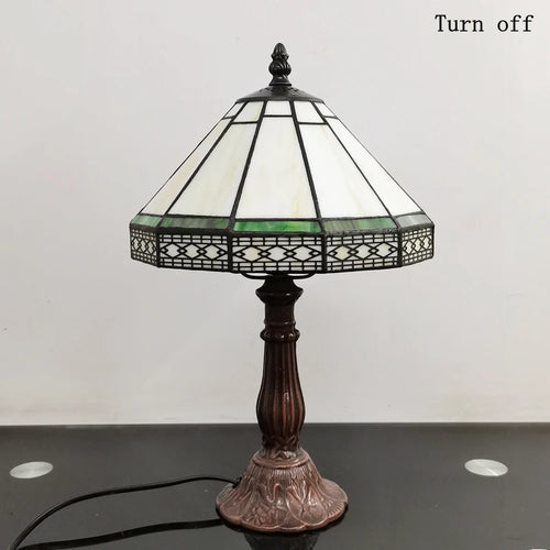 lampe à poser minimaliste scandinave en maille géométrique antique - vue 7 sur 6