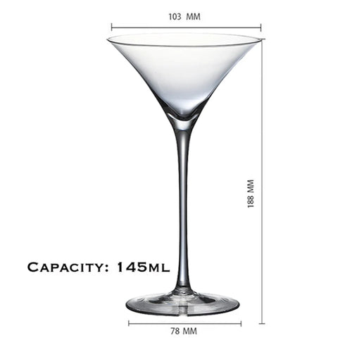 Verre cocktail design élégant pour margarita champagne vin