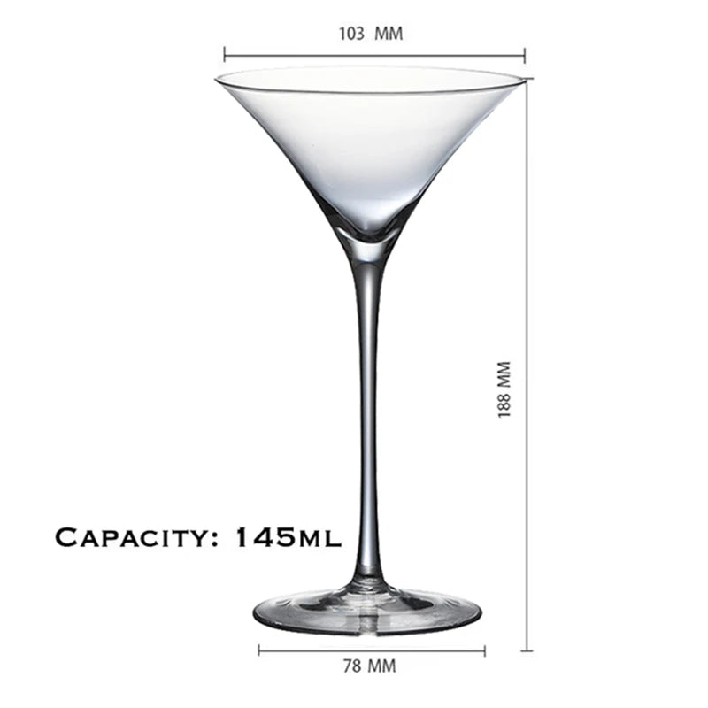 Verre cocktail design élégant pour margarita champagne vin