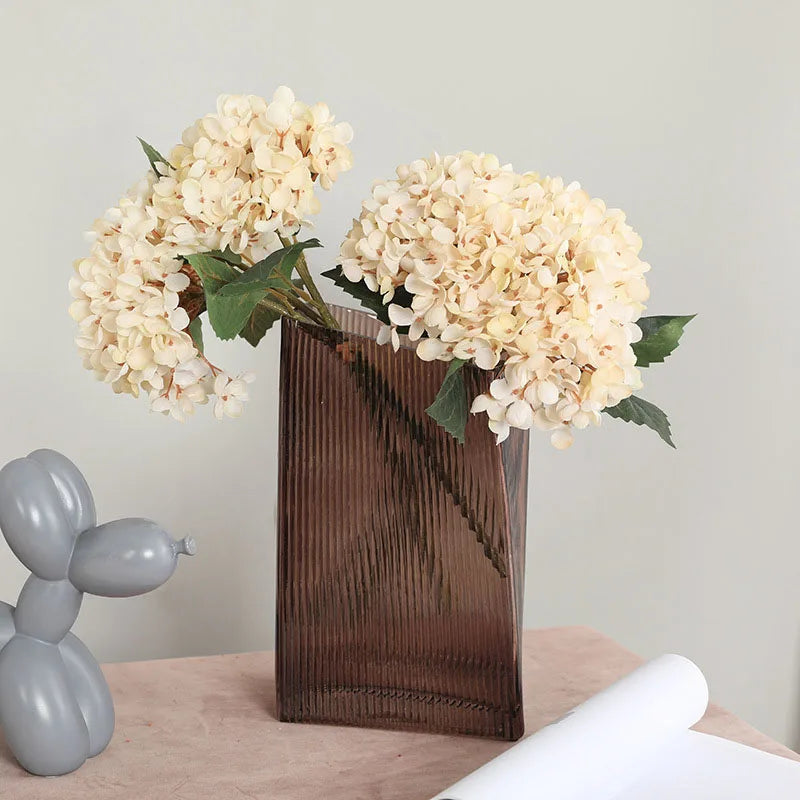lot de 3 fleurs artificielles d'hortensia pour décoration de mariage - vue 4 sur 12