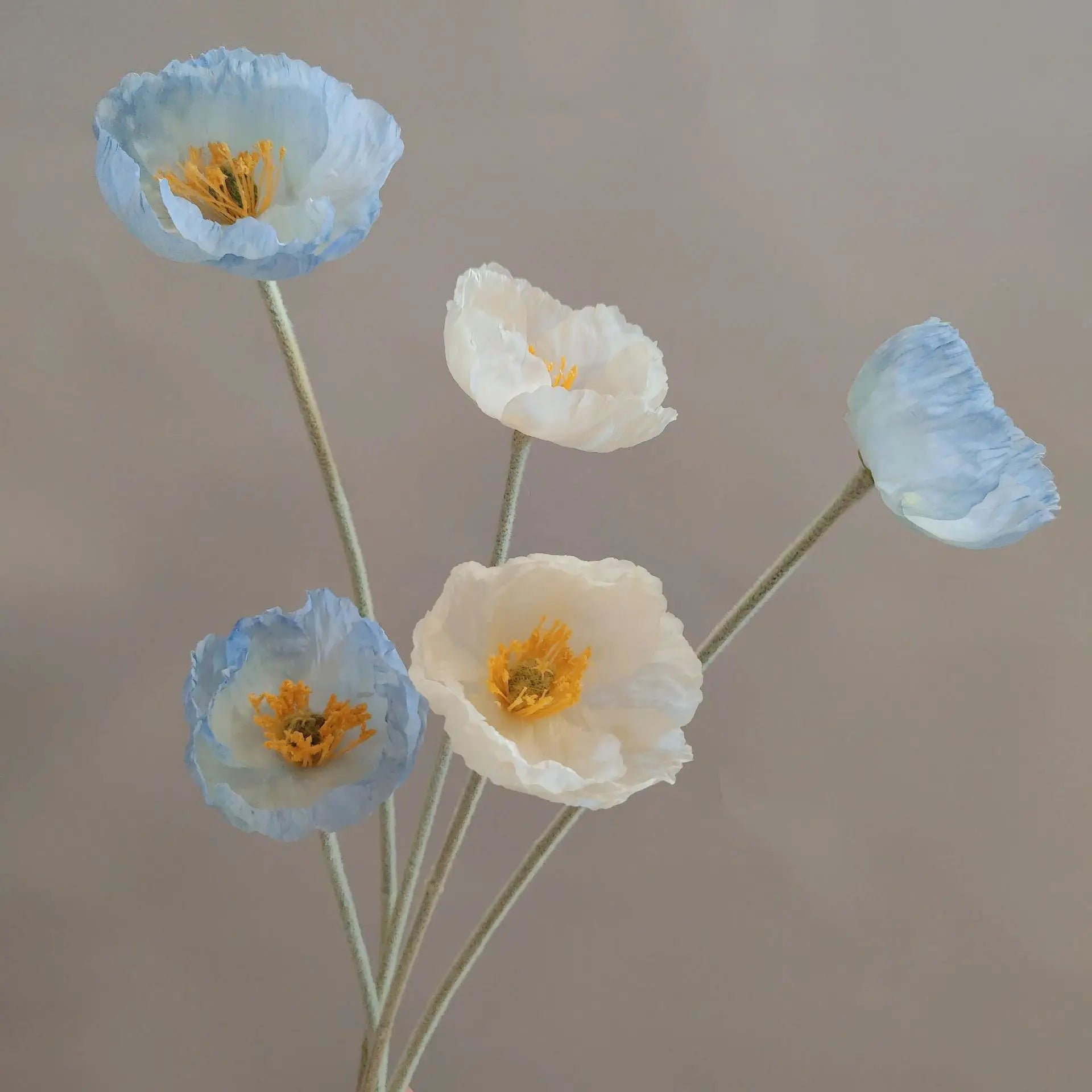 branche de fleurs artificielles pavot pour décoration et bricolage - vue 3 sur 10