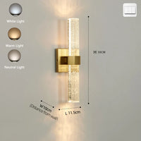 Luxury Bubble Crystal Wall Lamps Up And Dwon Modern Bedside Wall Light for Living Room Aisle Hotel Entarnce Lighting AC110V 220V
