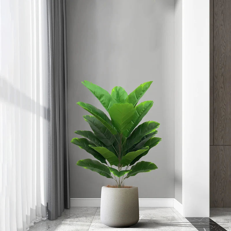 faux palmier en plastique feuilles cycas pour décoration intérieure jardin - vue 9 sur 8