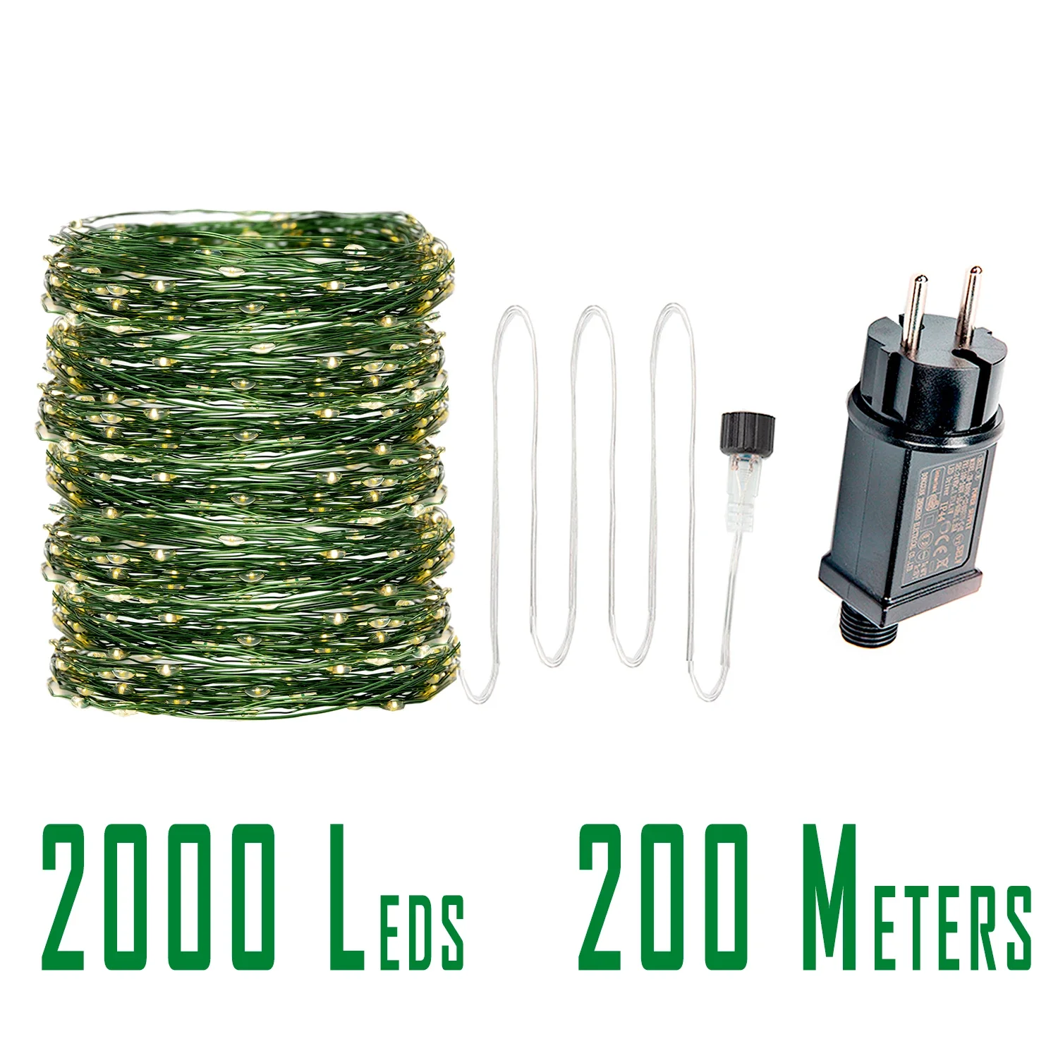 guirlande lumineuse 1600 led pour décoration extérieure et événements festifs - vue 6 sur 8