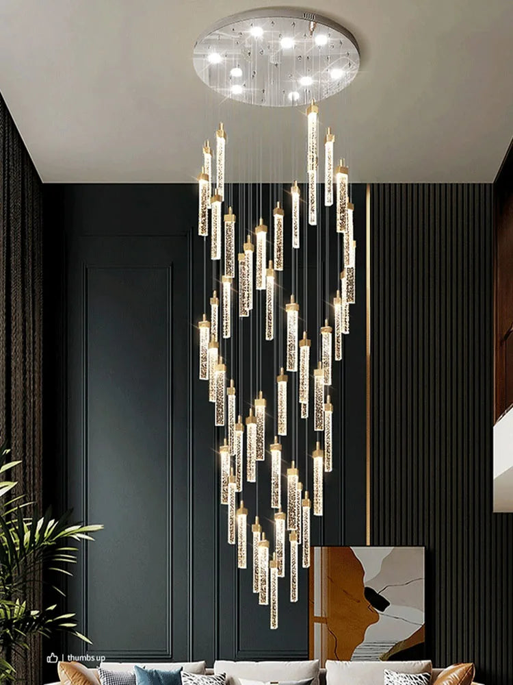 lustre en cristal à led design moderne pour intérieur élégant - vue 2 sur 17