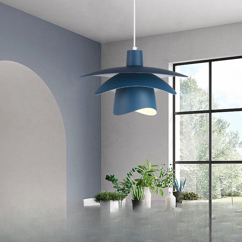 Style nordique lustre chevet chambre d'hôtel lampes Ufo Bar chambre lumière Led Restaurant lustre petit livre rouge